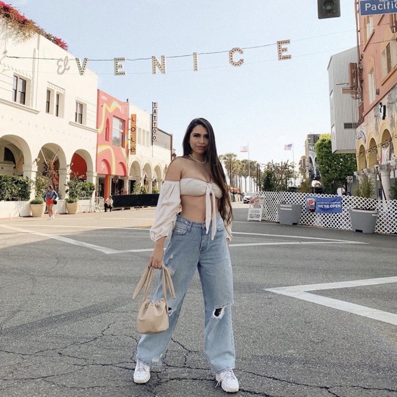 TRESLUX Khaki Drawstring Handbag - Picture 3 of 4